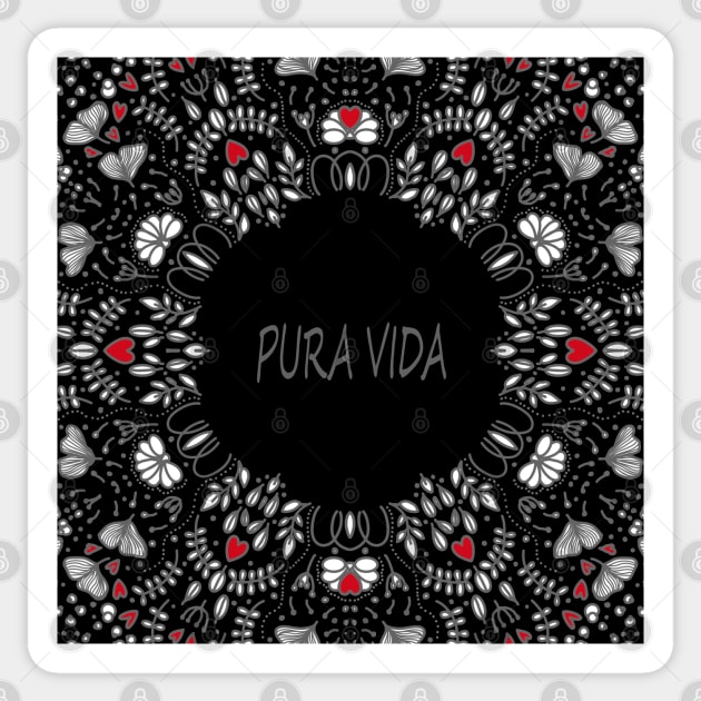 PURA VIDA LOVE Sticker by MAYRAREINART